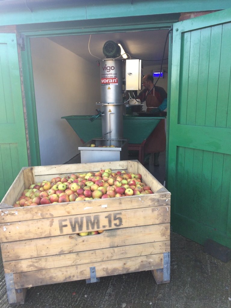 Apples in box