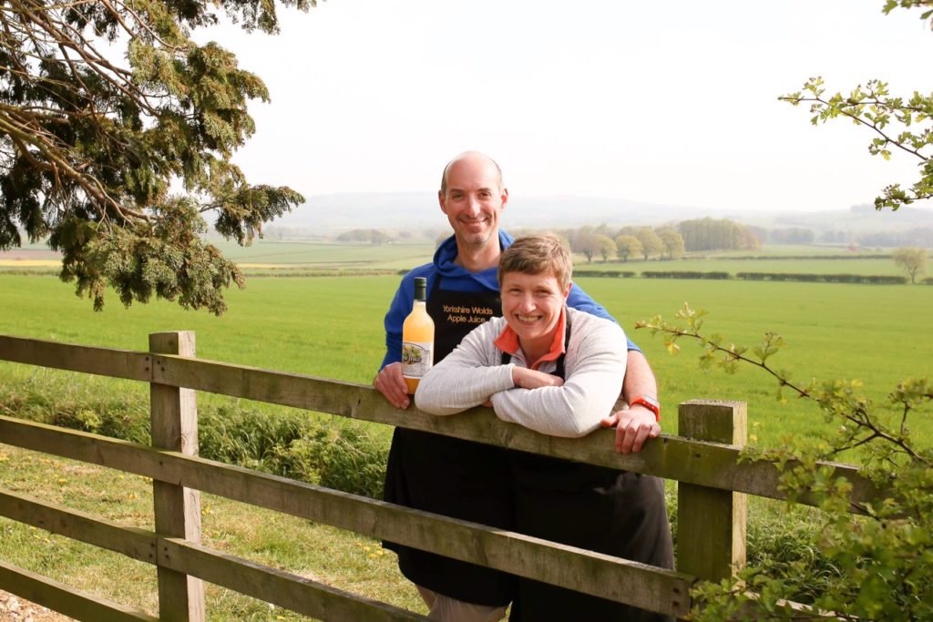 Jon and Jane at Yorkshire Wolds Apple Juice