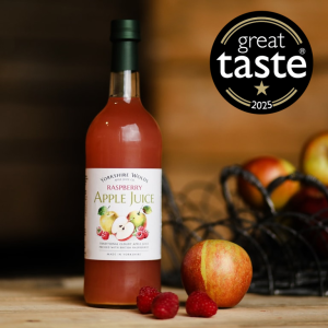 Apple & Raspberry Juice in bottle