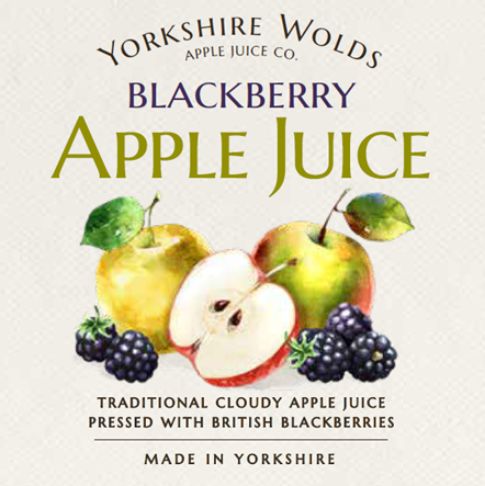 Apple & Blackberry Juice Label Image